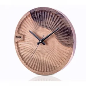 Fossil wooden wall clock
